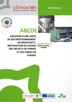 ABCDE : Création d'une unité de déconditionnement de biodéchets, installation de lavage des déchets de voiries et des sables de curage