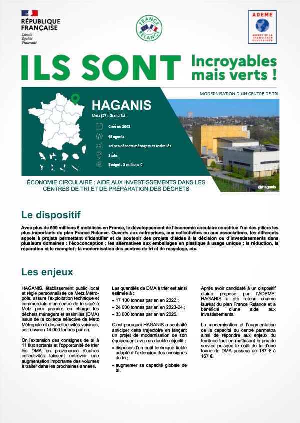 HAGANIS - Modernisation d'un centre de tri