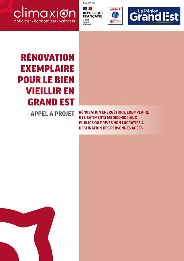 Appel à projet Rénovation exemplaire pour le bien vieillir en Grand Est