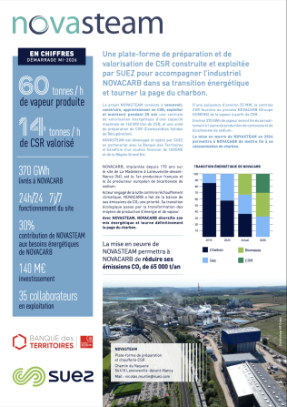 Fiche de présentation NOVASTEAM