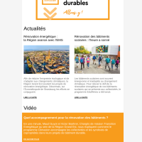 Lettre d'information batiments durables