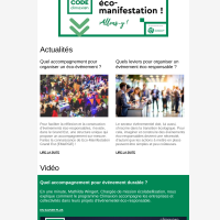 Lettre d'information éco-manifestation